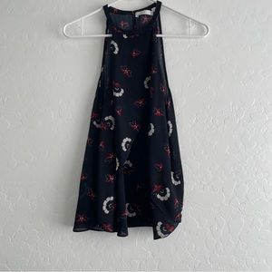 A.L.C. Crossover Front High Neck Sleeveless Blouse